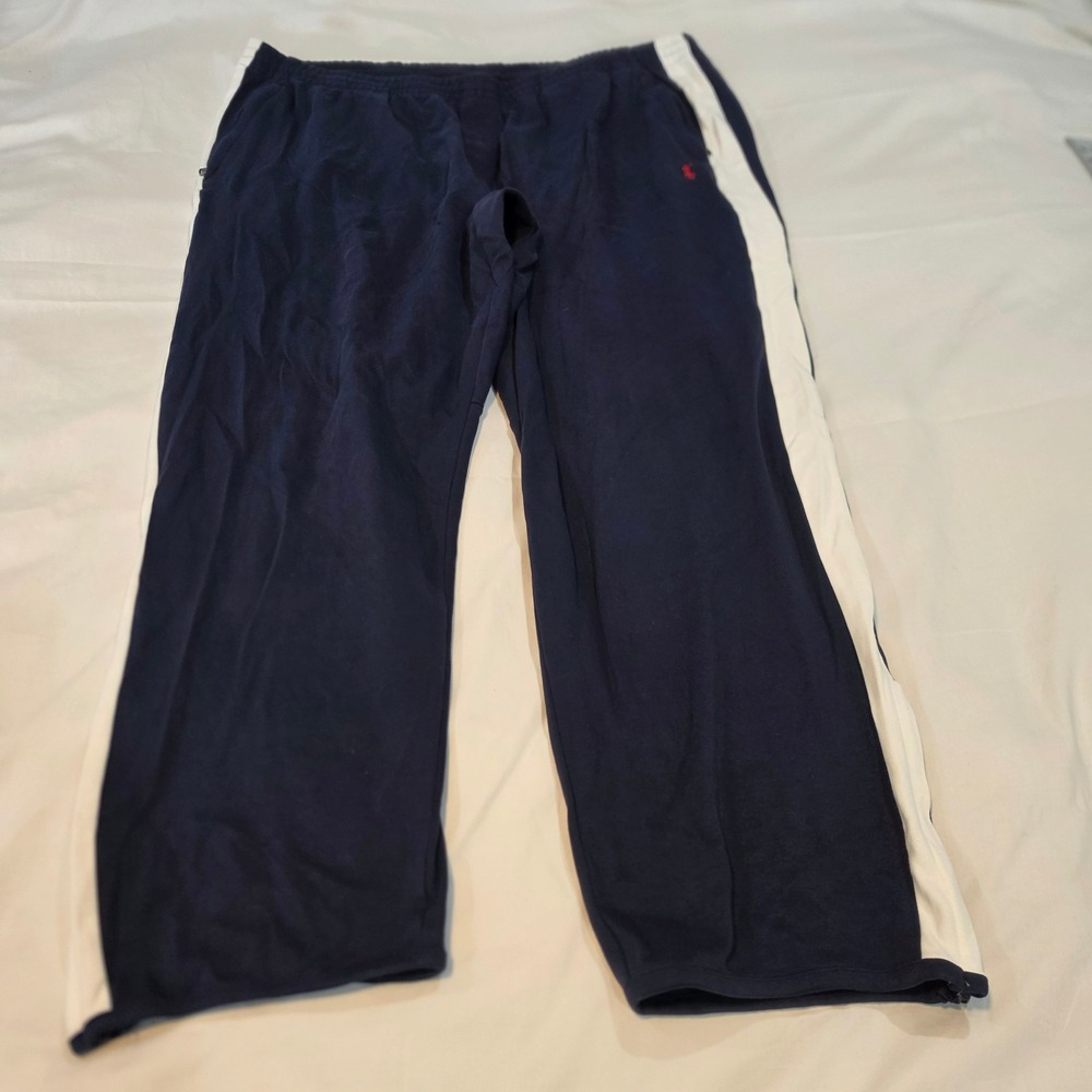Polo Ralph Lauren Track Pants Mens 3XB Navy Blue Excellent Side Stripe Logo